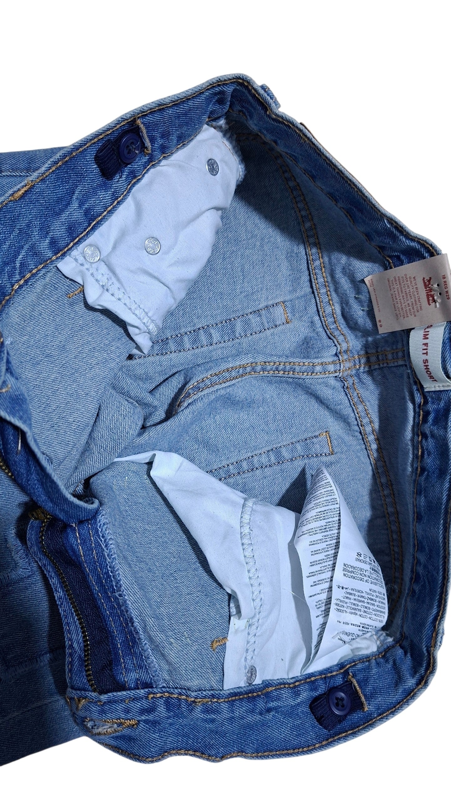 Levis denim shorts / 18 years